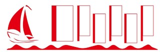 荣誉墙背景红白矩形几何帆船卡通企业文化墙公司励志海报背景